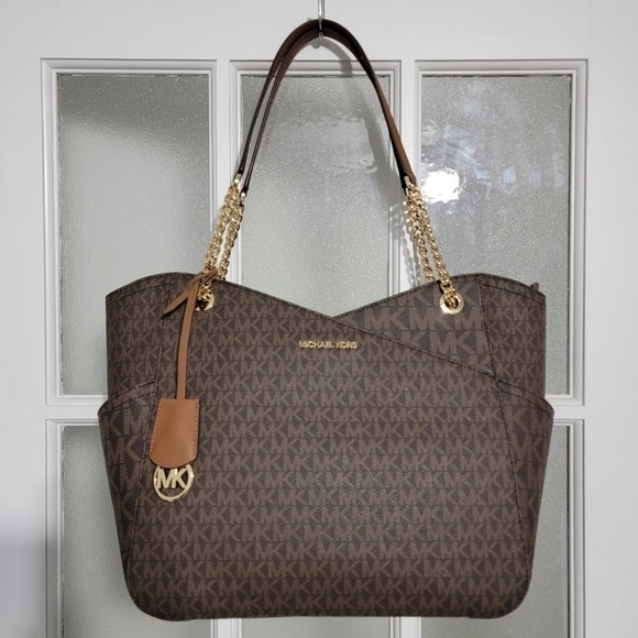 🆕️ Michael Kors Jet Set Large Logo Shoulder Bag - Picture 4 of 4